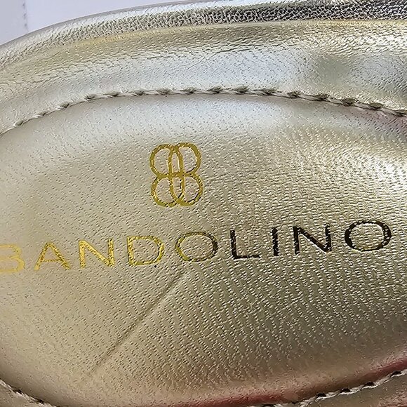 Bandolino Women's Soletme3 Wedge Sandal GOLD SZ 10 - Picture 8 of 8